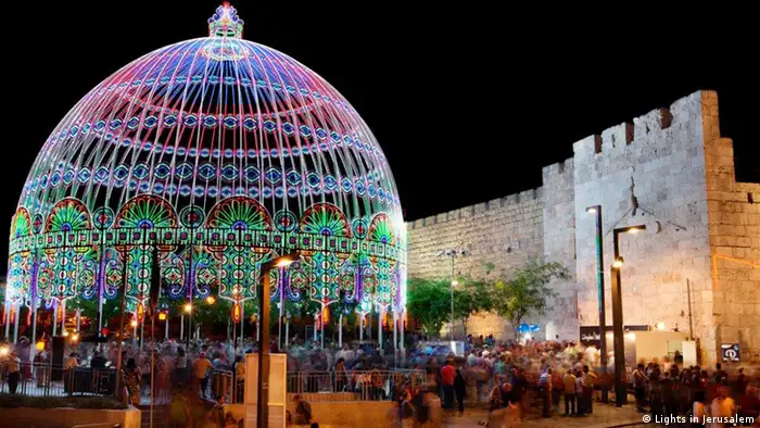 Lichtfestival Jerusalem Altstadt Lichtmoschee
