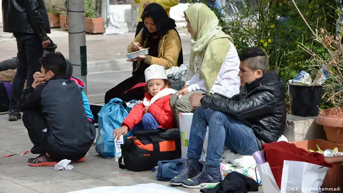 Afghanische Flüchtlinge in Athen Griechenland
