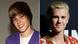 Justin Bieber Bildkombo 2009 und 2016 Justin Bieber Bildkombo 2009 und 2016