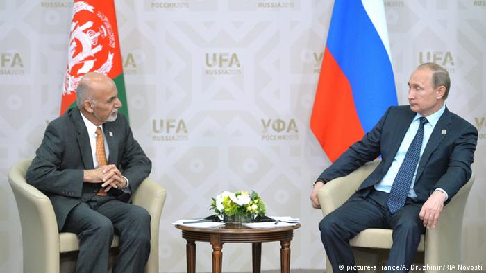 Präsident Wladimir Putin Russland mit Präsident Ashraf Ghani Ahmadzai Afghanistan