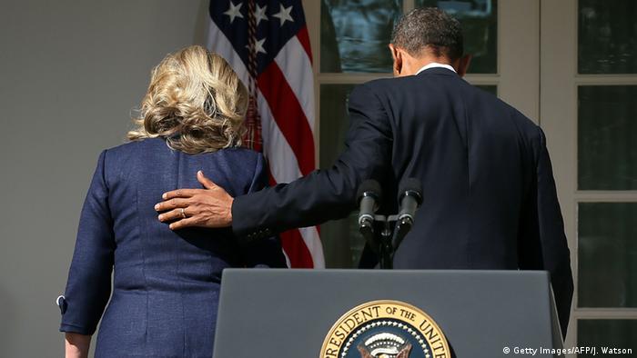 USA Hillary Clinton und Barack Obama PK in Washington