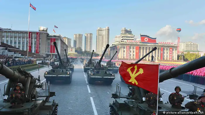 Every year, hundreds of thousands of soldiers and citizens role through the streets of the capital Pyongyang to take part in the North's military parades. Preparations for the rallies often begin months in advance and are usually held on an important anniversary of the party or Kim Jong Un's family.