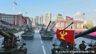 Nordkorea Militär Parade Panzer