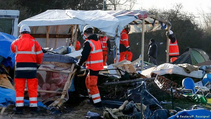 Frankreich Calais Räumung des Camps