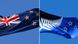 Neuseeland Bildkombo Nationalflagge und Vorschlag Silver Fern Neuseeland Bildkombo Nationalflagge und Vorschlag Silver Fern
