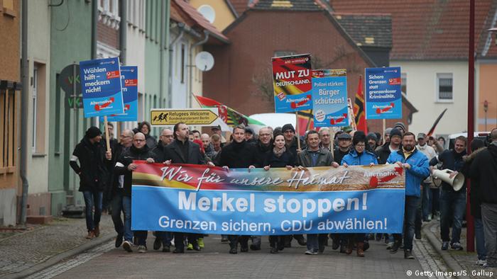 Deutschland Sachsen-Anhalt Demo der AfD