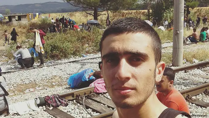 Flüchtlingstreck Syrer Anas Modamani an Bahngleisen