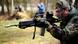 Kurdish fighter aiming a rifle during a training session near Münster, Germany Kurdish fighter aiming a rifle during a training session near Münster, Germany