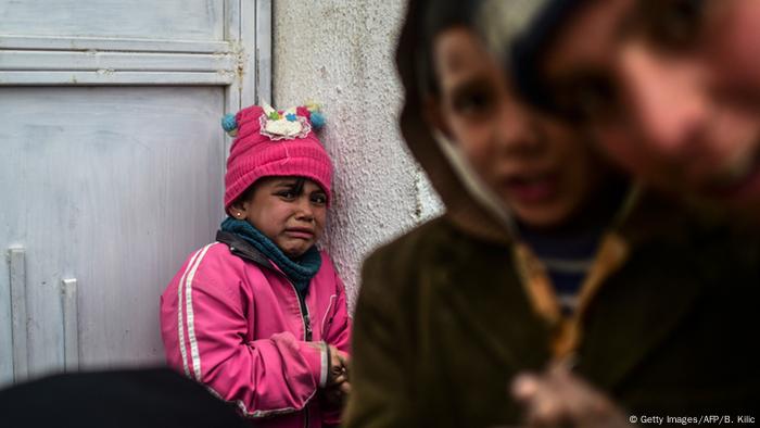 Syrien Kinder in der Nähe von Aleppo
