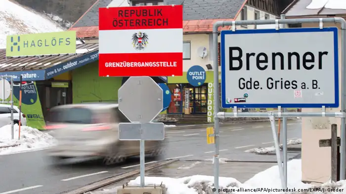Österreich Grenze Grenzübergang Brenner