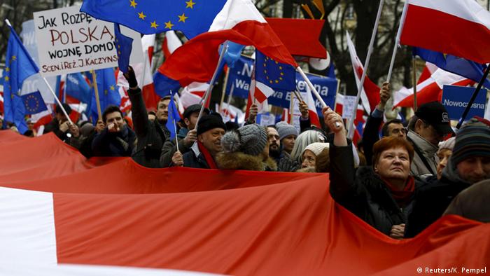 Polen Proteste in Warschau