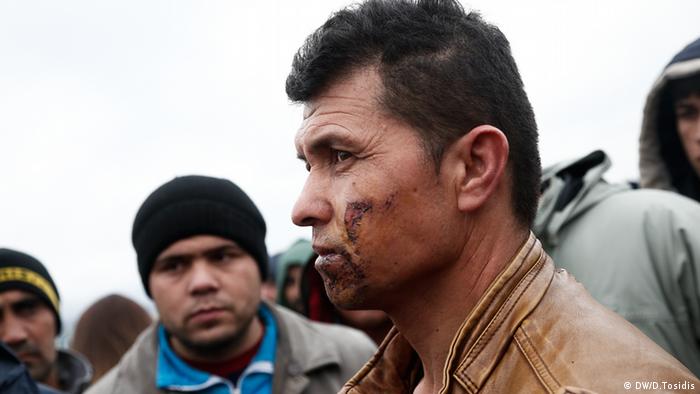 Idomeni Flussüberquerung Flüchtlinge Mazedonien 