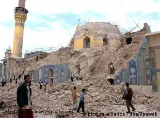 遭爆炸毁坏的萨迈拉清真寺