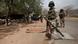 Nigerian soldiers on a road Nigerian soldiers on a road
