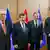 Jean-Claude Juncker, Ahmet Davutoglu, Donald Tusk, Mark Rutte in Brüssel - Foto: Olivier Hoslet (EPA)