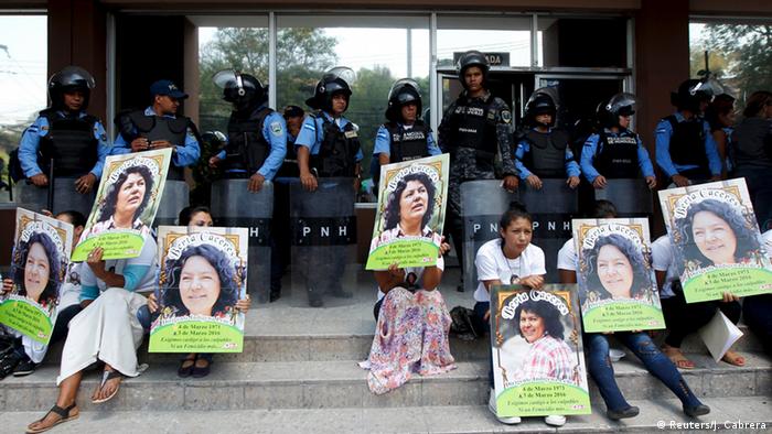 Honduras Tegucigalpa Demonstration wegen Tod von Berta Caceres
