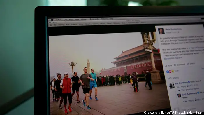 Mark Zuckerberg beim Joggen in Peking China