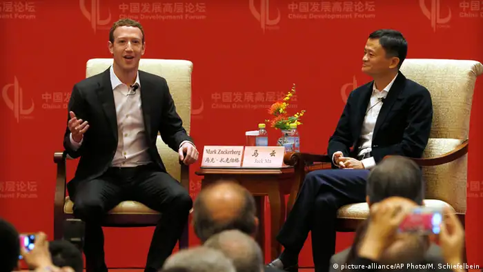 China Beijing Entwicklungsforum 2016 Zuckerberg und Jack Ma