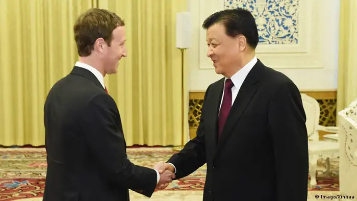 China Mark Zuckerburg trifft Lui Yunshan in Beijing