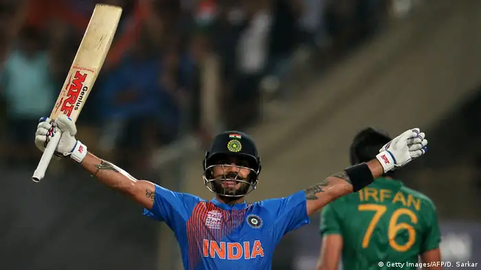 Indien WT20 Cricket - Indien gewinnt gegen Pakistan (Getty Images/AFP/D. Sarkar)