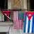 An American flag hangs next to a Cuban one in Havana