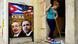 Woman washes the floor in shop decorated with portraits of Barack Obama, Raul Castro and American and Cuban national flag © picture-alliance/dpa/CTK Photo