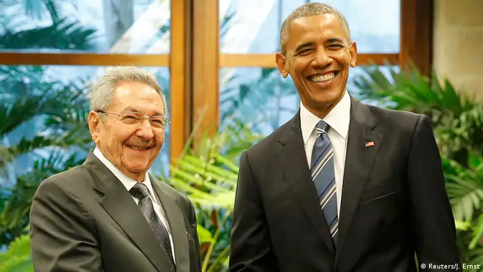Barack Obama USA in Kuba Havana Raul Castro