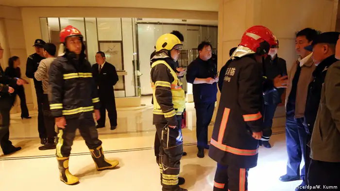 China Peking Grand Hyatt Hotel Feueralarm bei Gauck Besuch