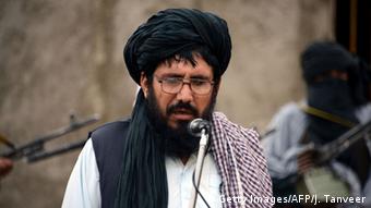 Mullah Mohammad Rasool Akhund, the newly appointed leader of a breakaway faction of the Taliban, addresses a gathering of supporters at Bakwah in the western province of Farah (Photo: JAVED TANVEER/AFP/Getty Images)