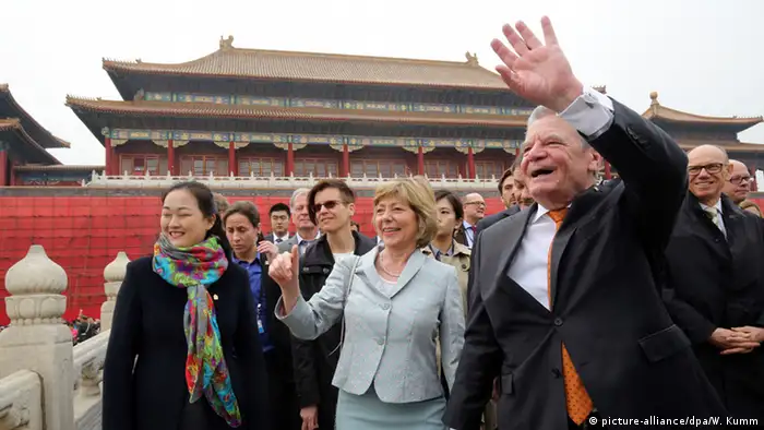 China Peking Joachim Gauck Besuch Verbotene Stadt.
