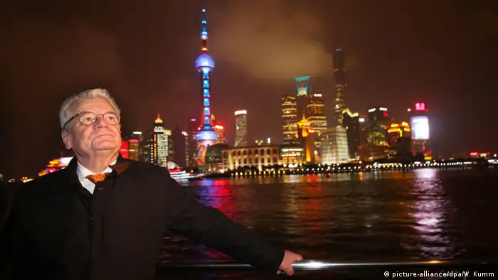 China Shanghai Besuch Gauck Skyline