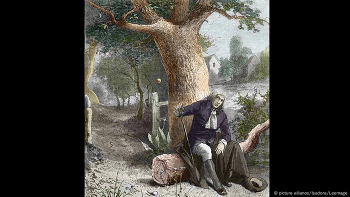 Isaac Newton und der Apfelbaum (Foto : picture-alliance/Isadora/Leemage)