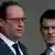 French president Francois Hollande anmd Prime Minister Manuel Valls (R)