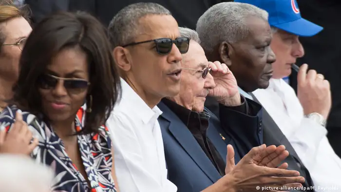 Kuba US Präsident Barack Obama Baseball Match
