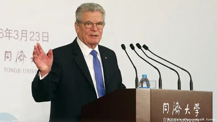 Bundespräsident Joachim Gauck in China