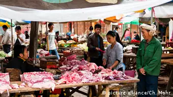 Fleischmarkt in China