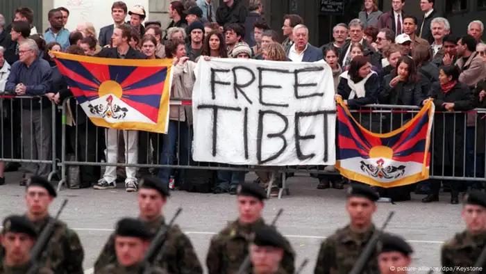Schweiz Proteste von Tibetern - Besuch Präsident Jiang Zemin