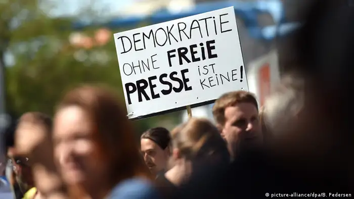 Berlin Demonstration für Pressefreiheit