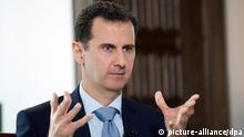 29.03.2016 *** 2816405 03/29/2016 Syrian President Bashar al-Assad during an interview with Rossiya Segodnya Director General Dmitry Kiselev./_____-______ __________ _____ ______ _____ / Sputnik © picture-alliance/dpa