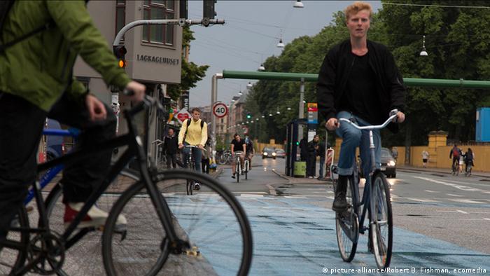 Dänemark Fahrradverkehr in der Fahrradstadt Kopenhagen