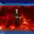Screenshot aus "Ein Lied für Erdogan" der NDR-Sendung "extra 3" zeigt den türkischen Präsidenten mit Teufelshörnern vor Feuer (Quelle: NDR)