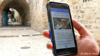 Palästinenser lesen Nachrichten vor allem online