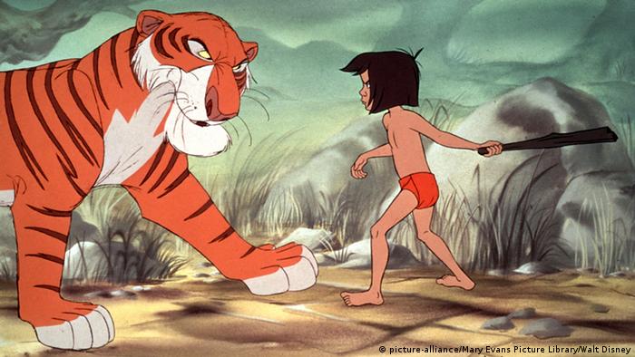 A scene from the 1967 Disney animated film 'The Jungle Book'