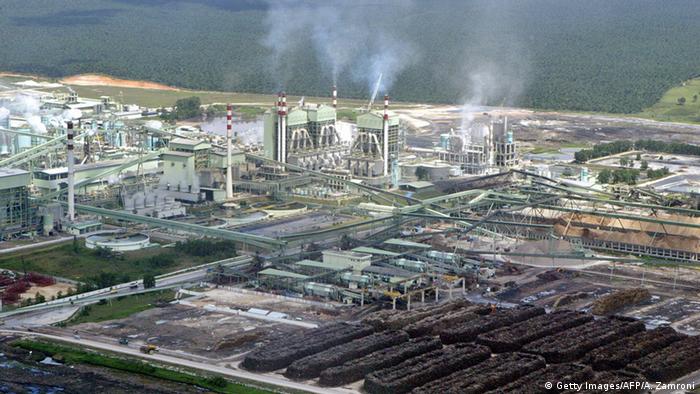 Pabrik Asia Pulp & Paper di Pangkalan Kerinci, Riau.