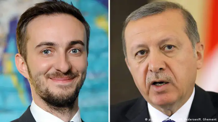 Bildkombo Jan Böhmermann und Recep Tayyip Erdogan
