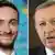 Ян Бемерманн (ліворуч) висміяв в ефері ZDF турецького президента Реджепа Таїпа Ердогана (праворуч).