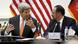 Afghanistan John Kerry und Salahuddin Rabbani in Kabul Afghanistan John Kerry und Salahuddin Rabbani in Kabul