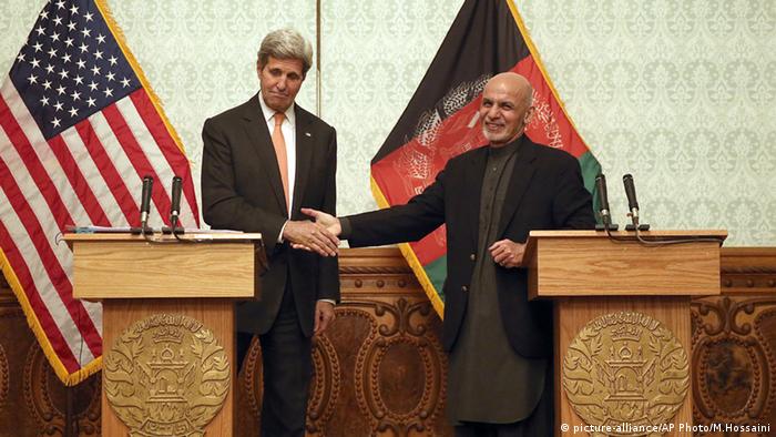 Ashraf Ghani John Kerry Kabul Afghanistan