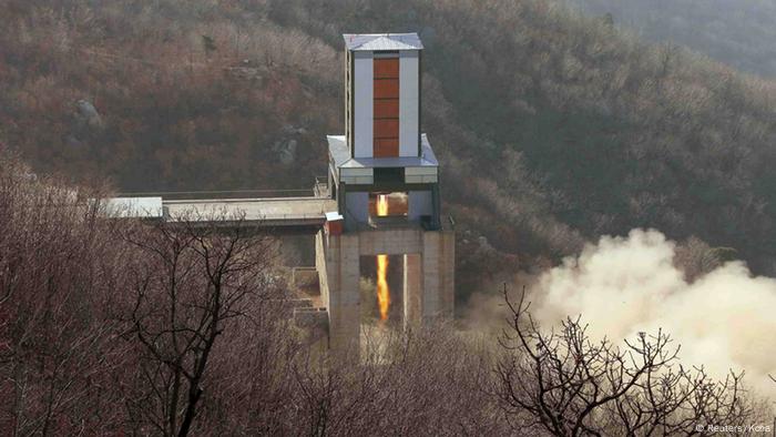 Nordkorea Test Raketentriebwerk (Reuters/Kcna)