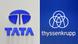 Logo Tata und Thyssenkrupp Logo Tata und Thyssenkrupp